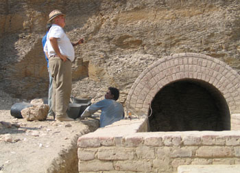 Drainage trenches for the rainwater