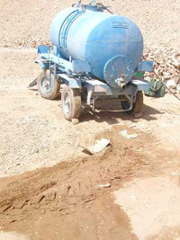 Pérdida de agua en el tanque móvil