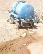 Pérdidas de agua en el tanque móvil